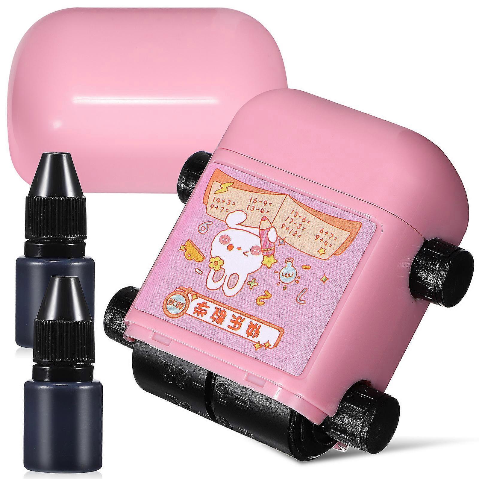 Addition Subtraction Stamp for Teaching Math Roller Stamp with 3Pcs Included