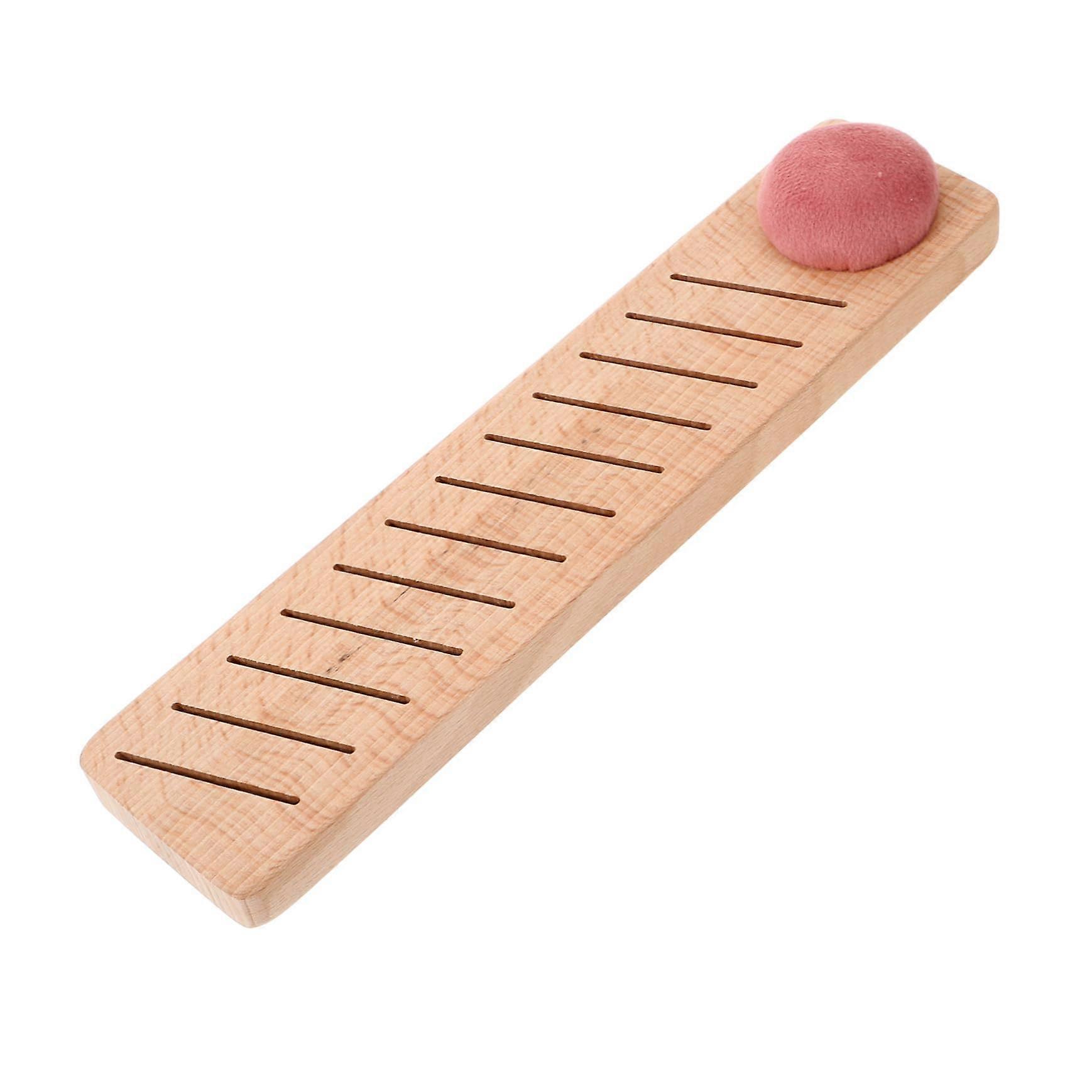 Wooden Thread Organizer Board with Engraved Patterns for Easy Embroidery Floss Storage