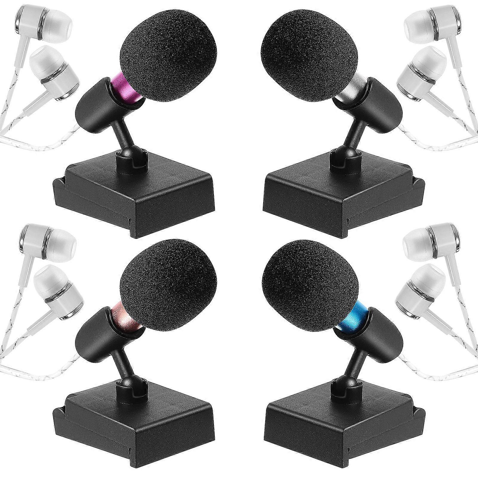 Mini Microphone Singing Mic Equipment with Sponge Covers 20Sets for Phones