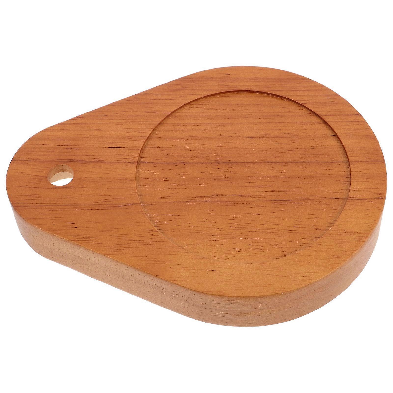 Wooden Lamp Base Drop-Shaped for Aromatherapy Use 2Pcs Solid Wood Light Holder