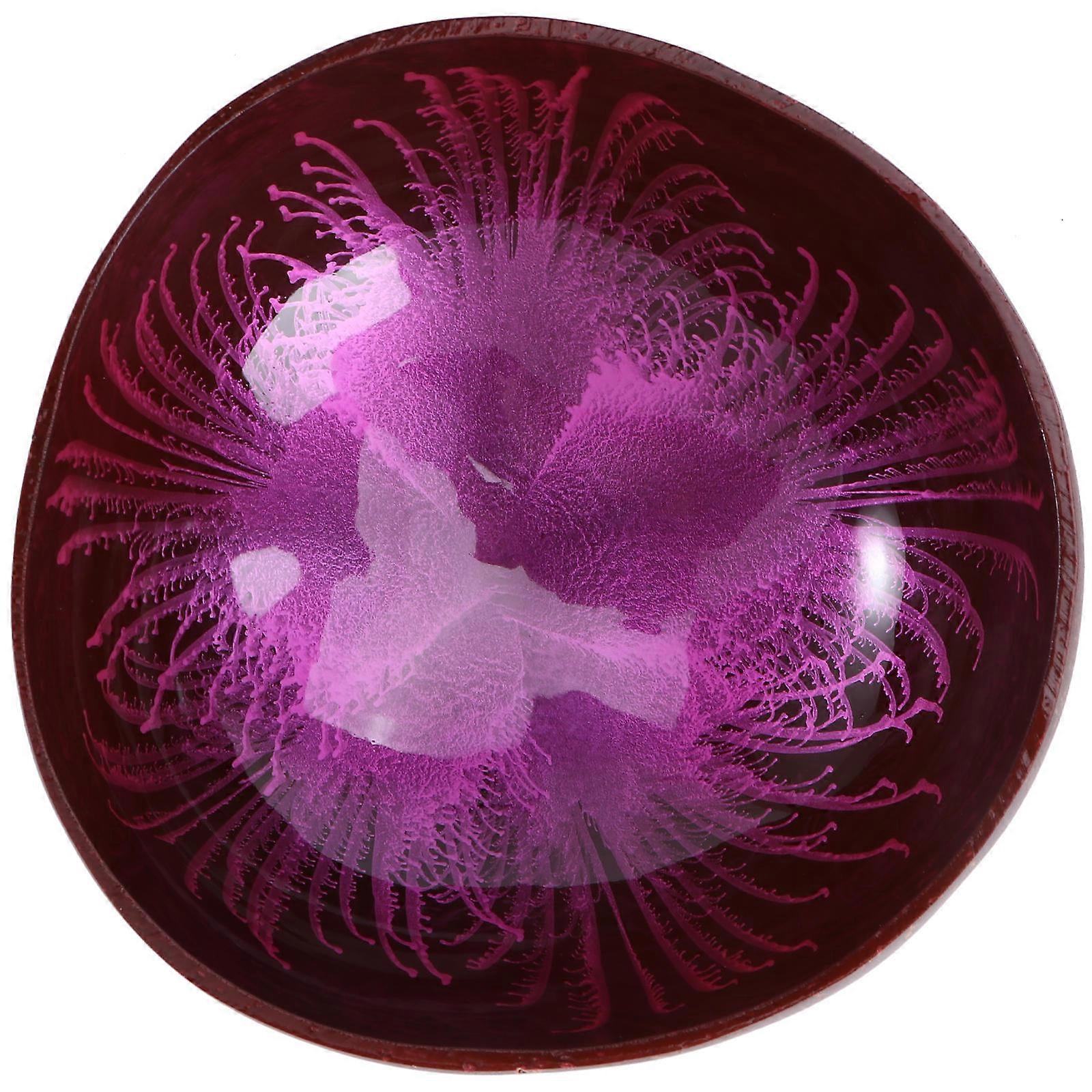 Decorative Coconut Shell Bowl for Key Storage with 1Pcs Rustic Home Plate