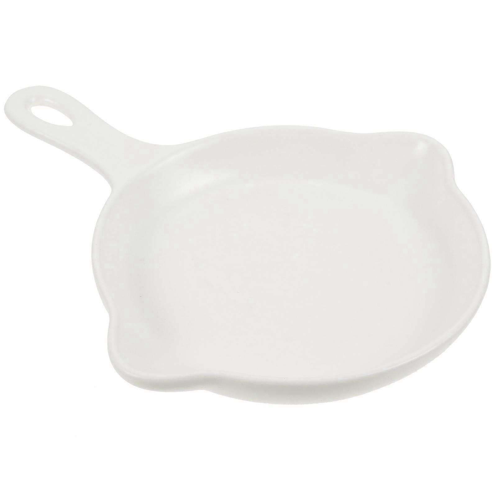 Ceramic Baking Pan for Baking Japanese Style Round Breakfast Pan with Handle