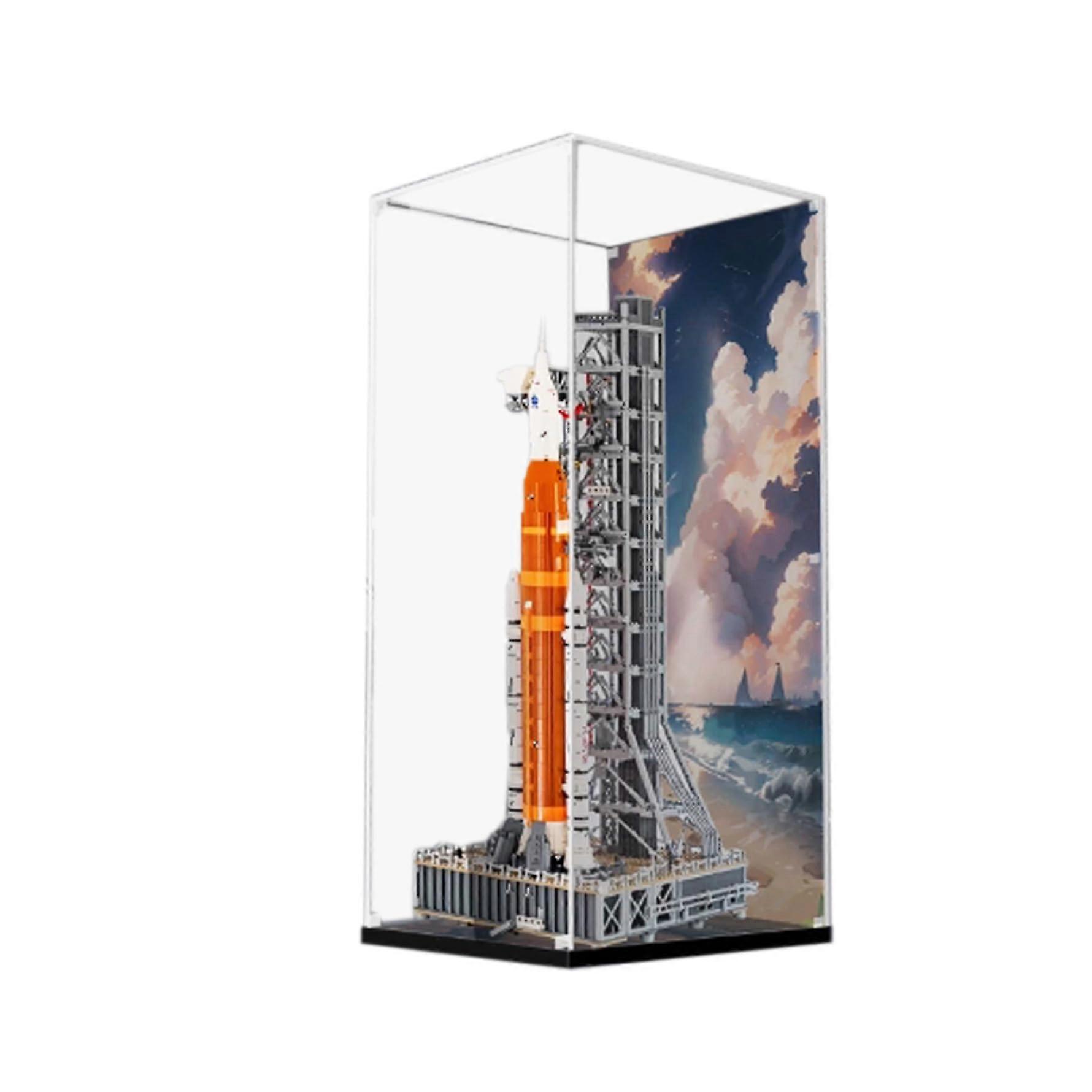 Acrylic Display Box for  10341 Rocket Model, Dustproof Clear Case with Fit