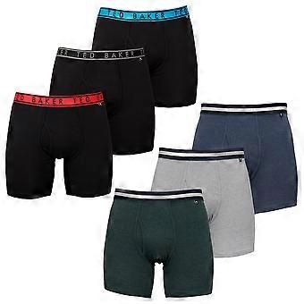 Ted Baker Calzoncillos bóxer transpirables elásticos de algodón para hombre de tres paquetes