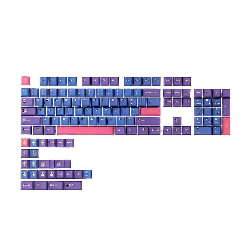 128pcs Floral Keycap Pbt Cherry Profile Standard Sublimation Process Keycap
