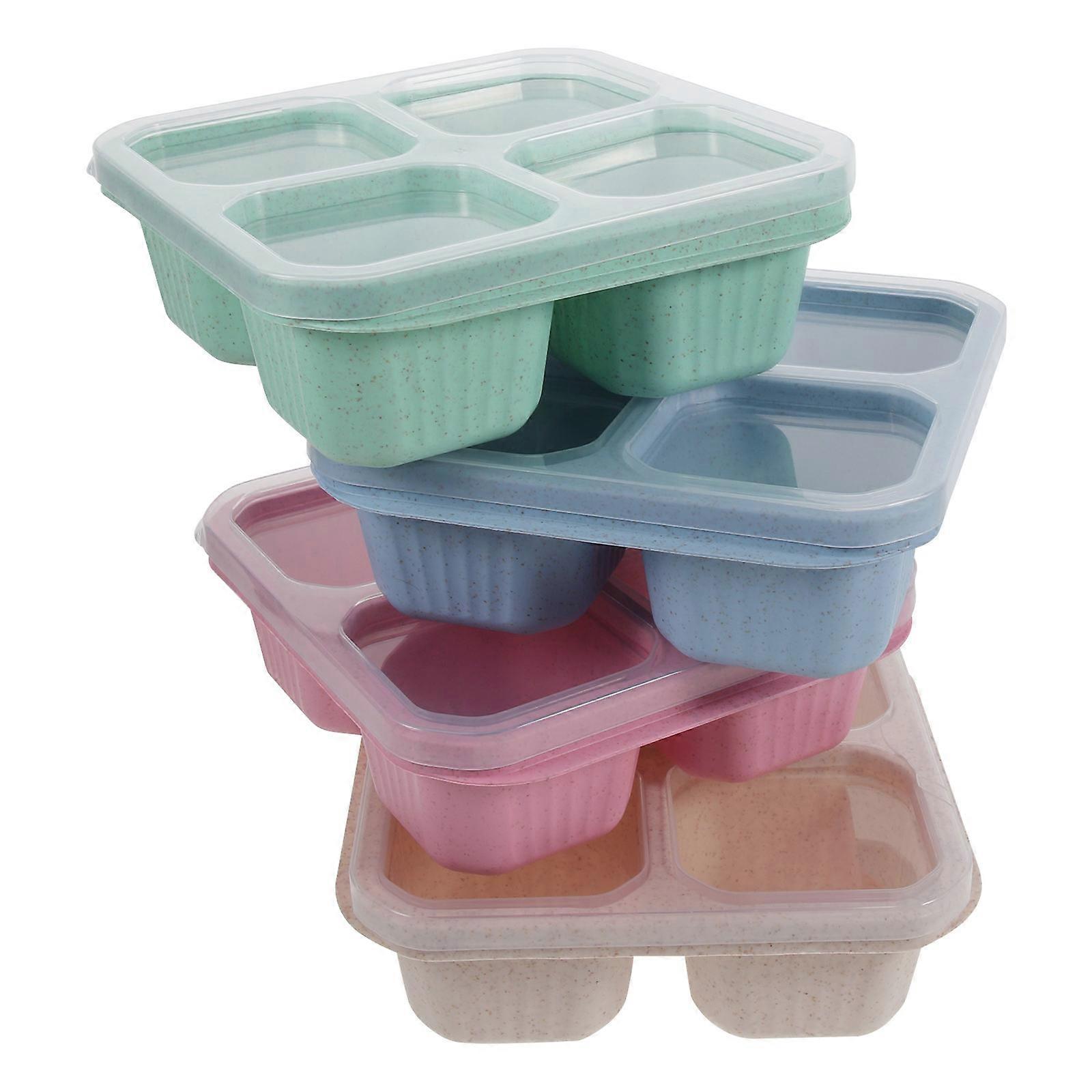 Zero Snack Multi-Grid Snack Serving Box for Party Use 4Pcs Assorted