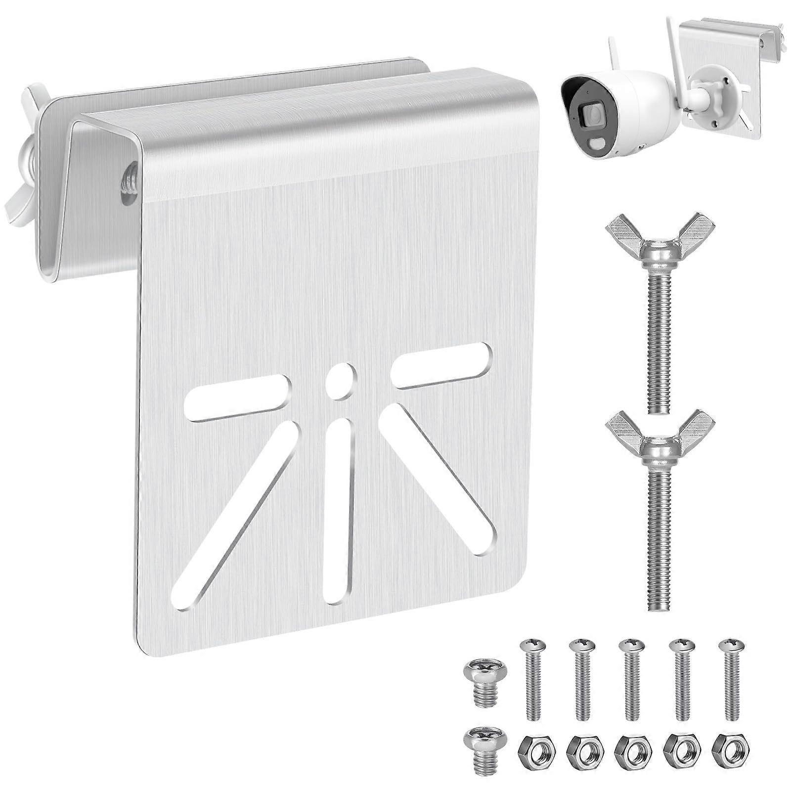 Gutter Mount for Security Camera, Stainless Steel NoDrill Rustproof Bracket for PTZ Solar Cameras