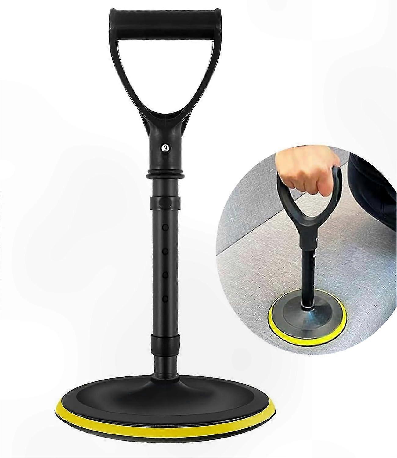 Adjustable Height Walking Stick with Standing Support for Mobility Assistance