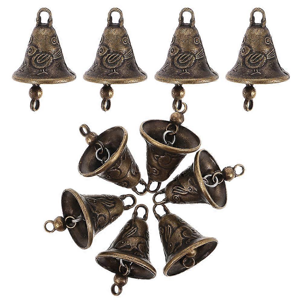 Rustic Small Antique Bells for Wind Chime Accessories 10Pcs Set
