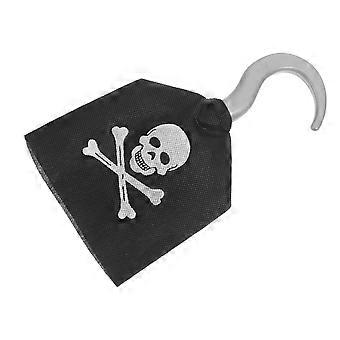 Black Pirate Hook Costume Accessory for Kids Role Play Toy 8.49 Inch Plastic