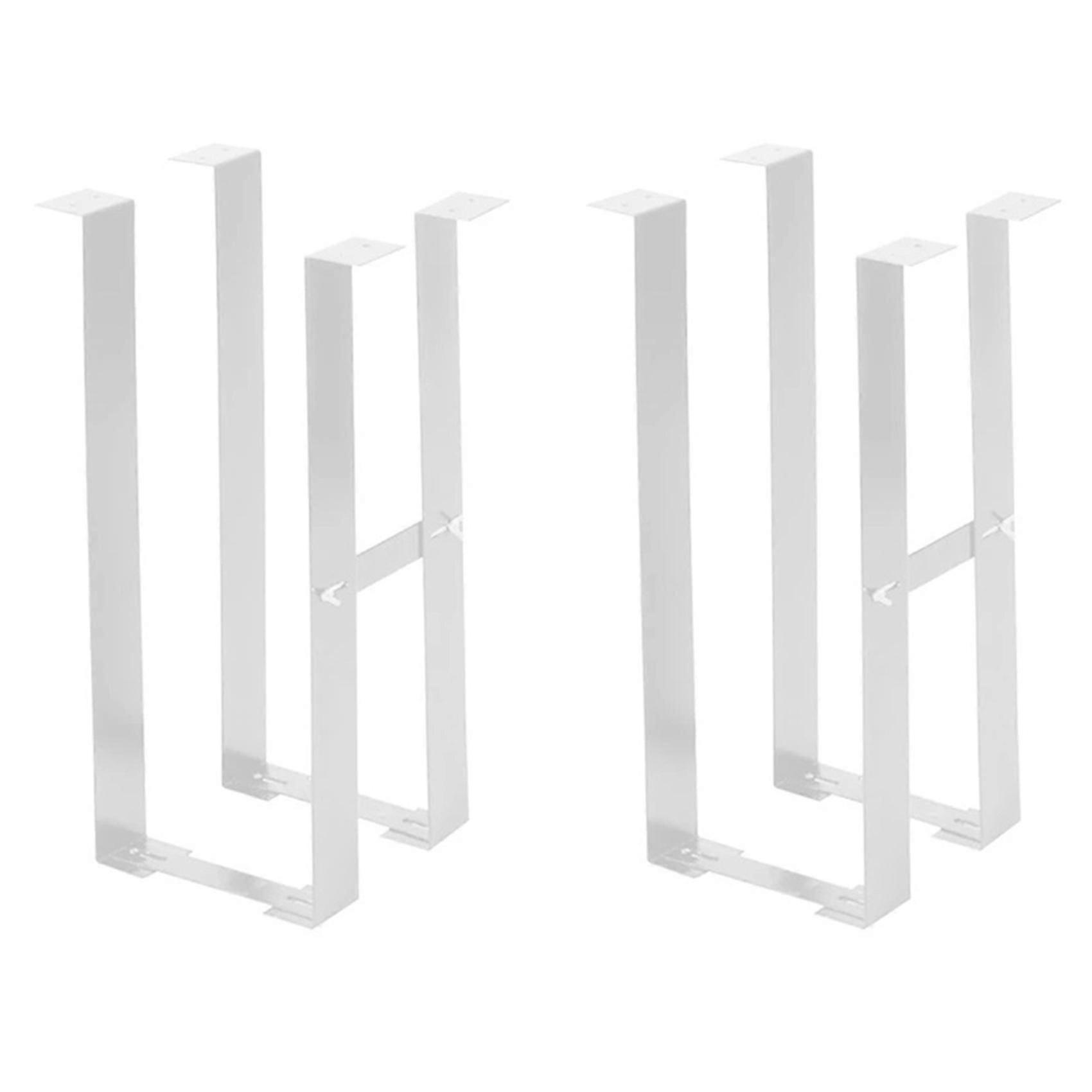 2 Set Under Desk PC Mount Bracket compatible with Computer Case Computer Mainframe Hanger Host Box Stand Bracket Rack White