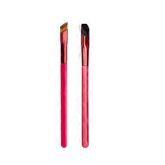 Brocha multifuncional para cejas, herramienta de maquillaje profesional con diseño biselado para cejas, línea del cabello, sombra de ojos y labios, brocha angular de nailon suave para cejas.