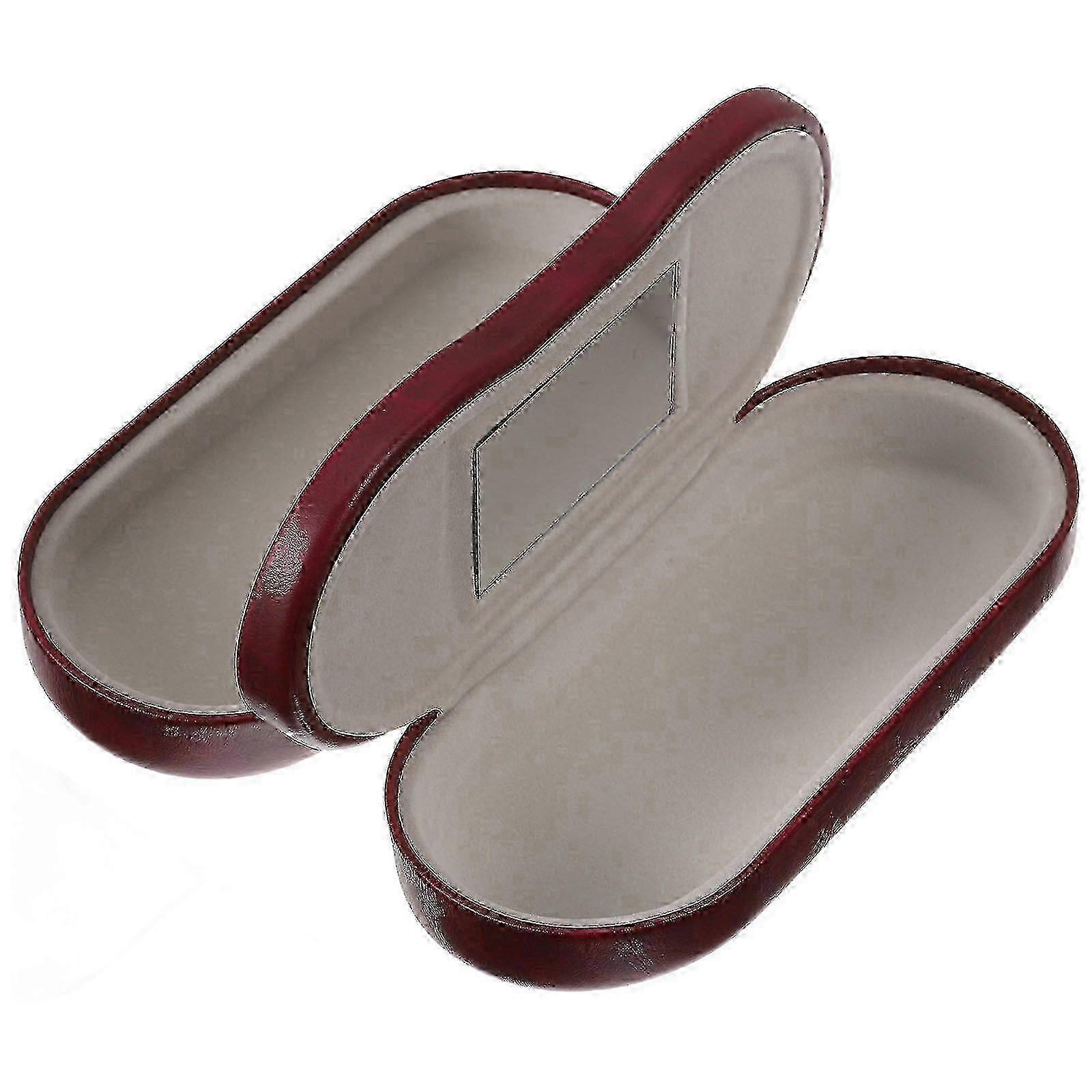 Dual Sided Glasses Case - Hard Shell Eyeglass Storage Box compatible Large Frames