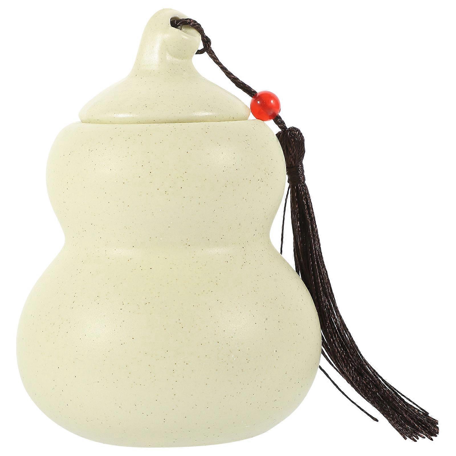 Gourd Shaped Ceramic Tea Jar for Storage Sealed Tea Jar Multi-Function