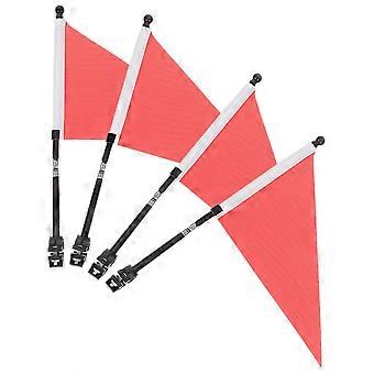Banderas de seguridad para manillar de bicicleta, 12 juegos para bicicletas infantiles, color rojo, poliéster duradero, llamativas.