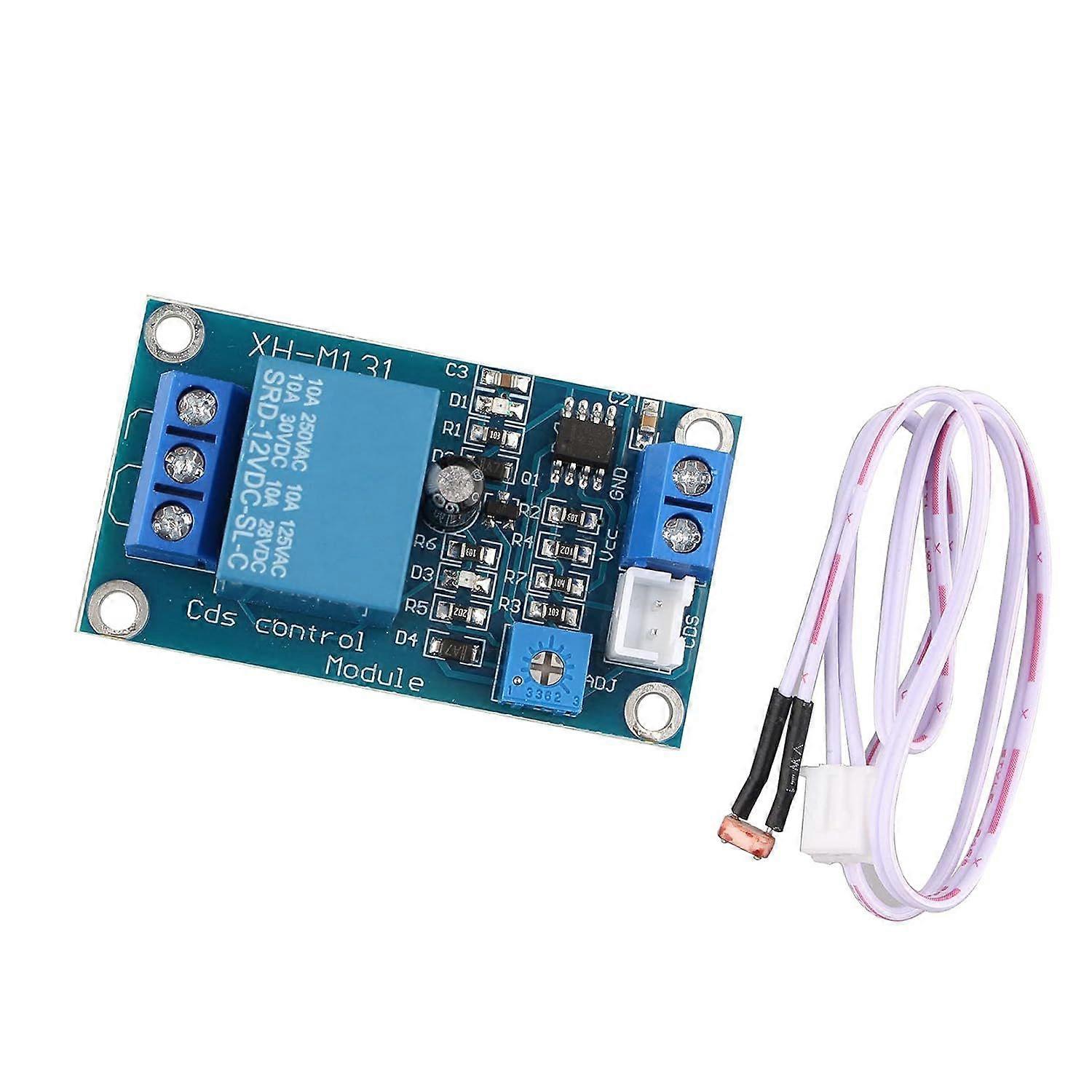 12V Light Control Switch Photoresistor Relay Module Detection Sensor XH-M131 Brightness Automatic Control Module Light Control Relay Light Switch
