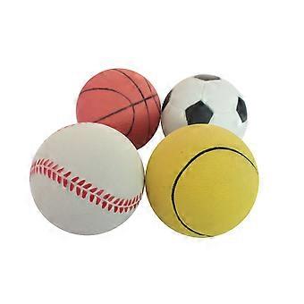 4pcs Durable Bounce Ball Pet Dog Toys Rubber Fetch Ball Training Interactive Dog Toy