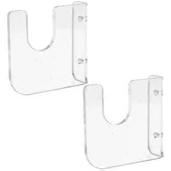 Suporte de parede transparente em acrílico para skates, fácil de instalar, com design que economiza espaço. Ideal para skates.