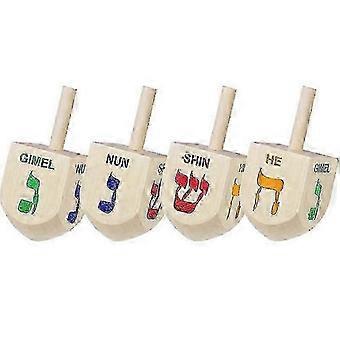 10 stks Chanoeka Houten Dreidel Set Klassieke Tollen Voor Kinderen Chanoeka Hout Dreidel Chanoeka Feestartikelen En Decoraties