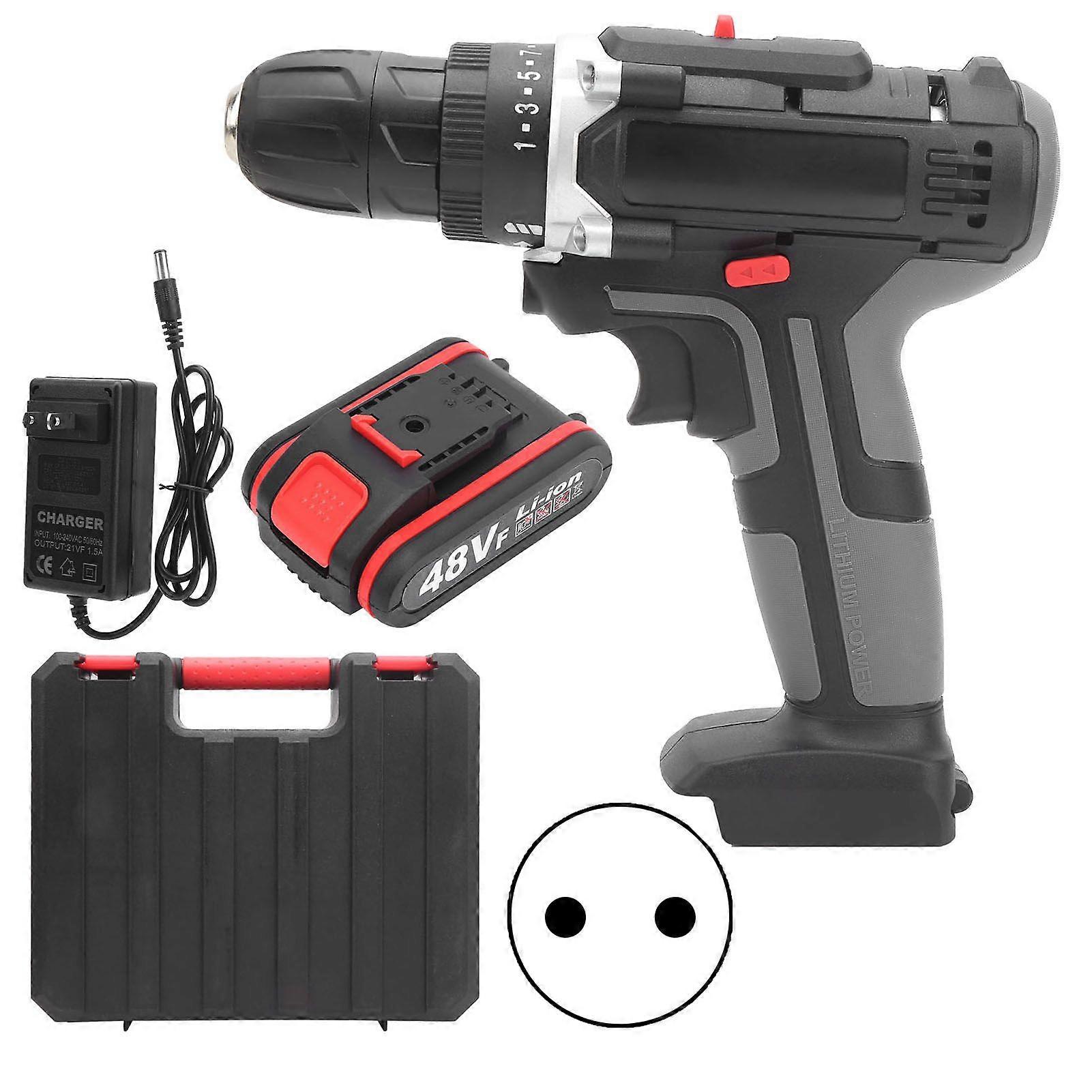 Electric Screwdriver Set 2?Speed Multifunctional Home Drilling Machine AC100?240VEU Plug