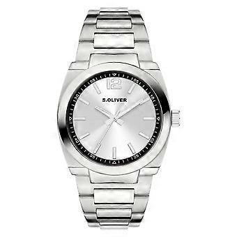 s.Oliver Herren Uhr Armbanduhr Edelstahl Silber SO-4579-MQ