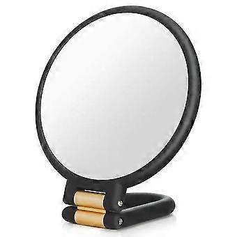 Portable 5X Magnifying Mirror Folding Double Sided Handheld Makeup Mirror Compatible For Skincare Oral Inspection