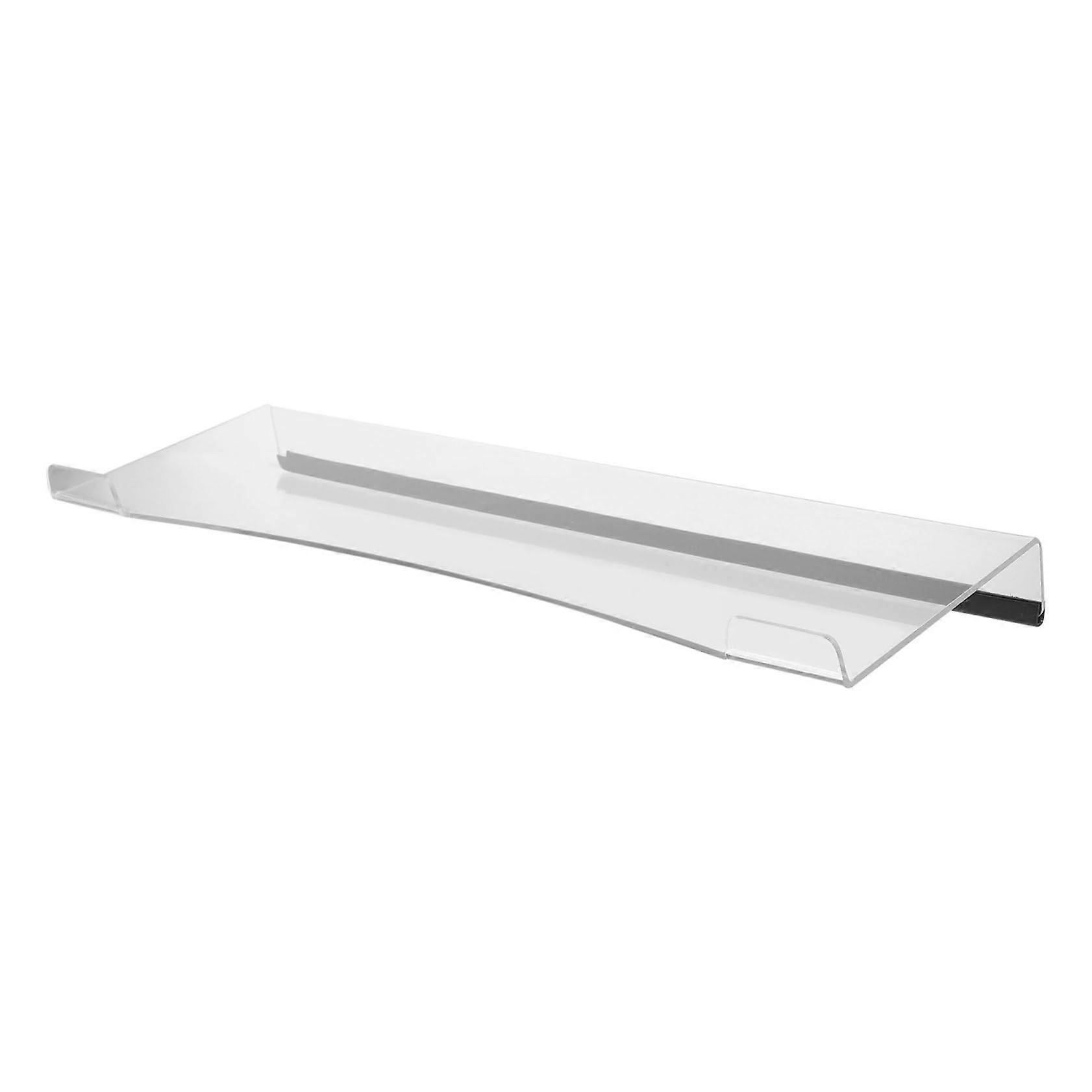 Clear Acrylic Keyboard Display Stand with Ergonomic Typing Angle and SpaceSaving Riser for Desk