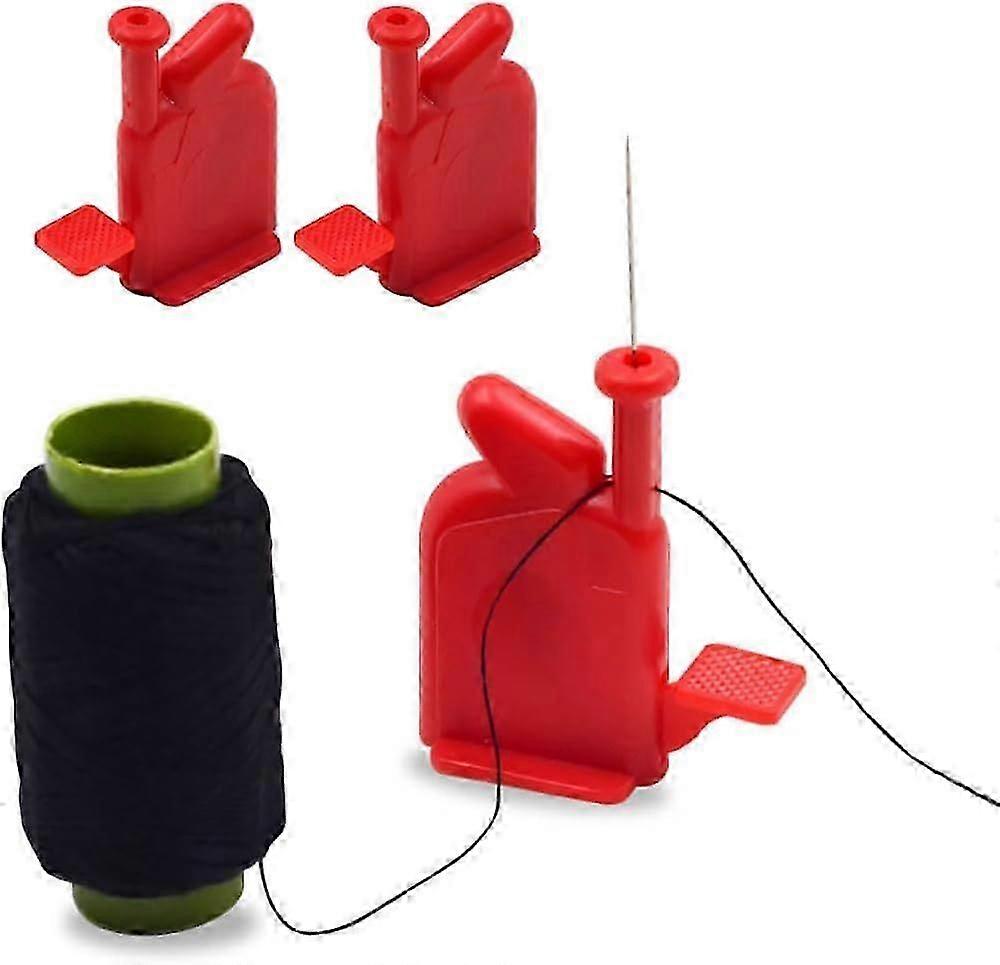 3pcs diy automatic needle threader, needle threaders fits all needle sizes, simple wire loop tool [MI]