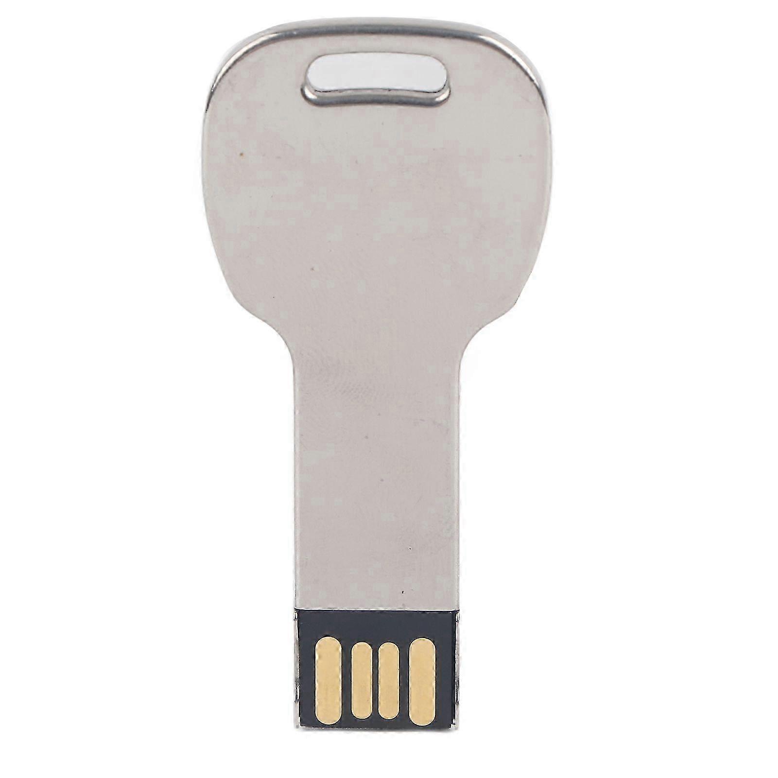 Key Shape USB Flash Drive, USB Memory Disk, USB Flash Drive for Computer, Silver, 64GB