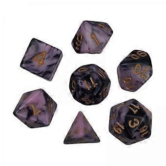 Conjunto de 2 a 6 dados poliédricos de 7 peças, acessórios duráveis ​​para jogos de tabuleiro e cartas.