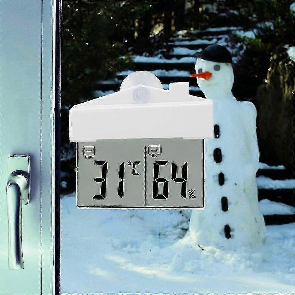 Detachable Bracket & Records MIN/MAX Temp & Auto Reset Digital Window Thermometer