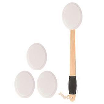 Aplicador de creme para as costas para aplicação de loção, 2 conjuntos com cabeças de substituição.