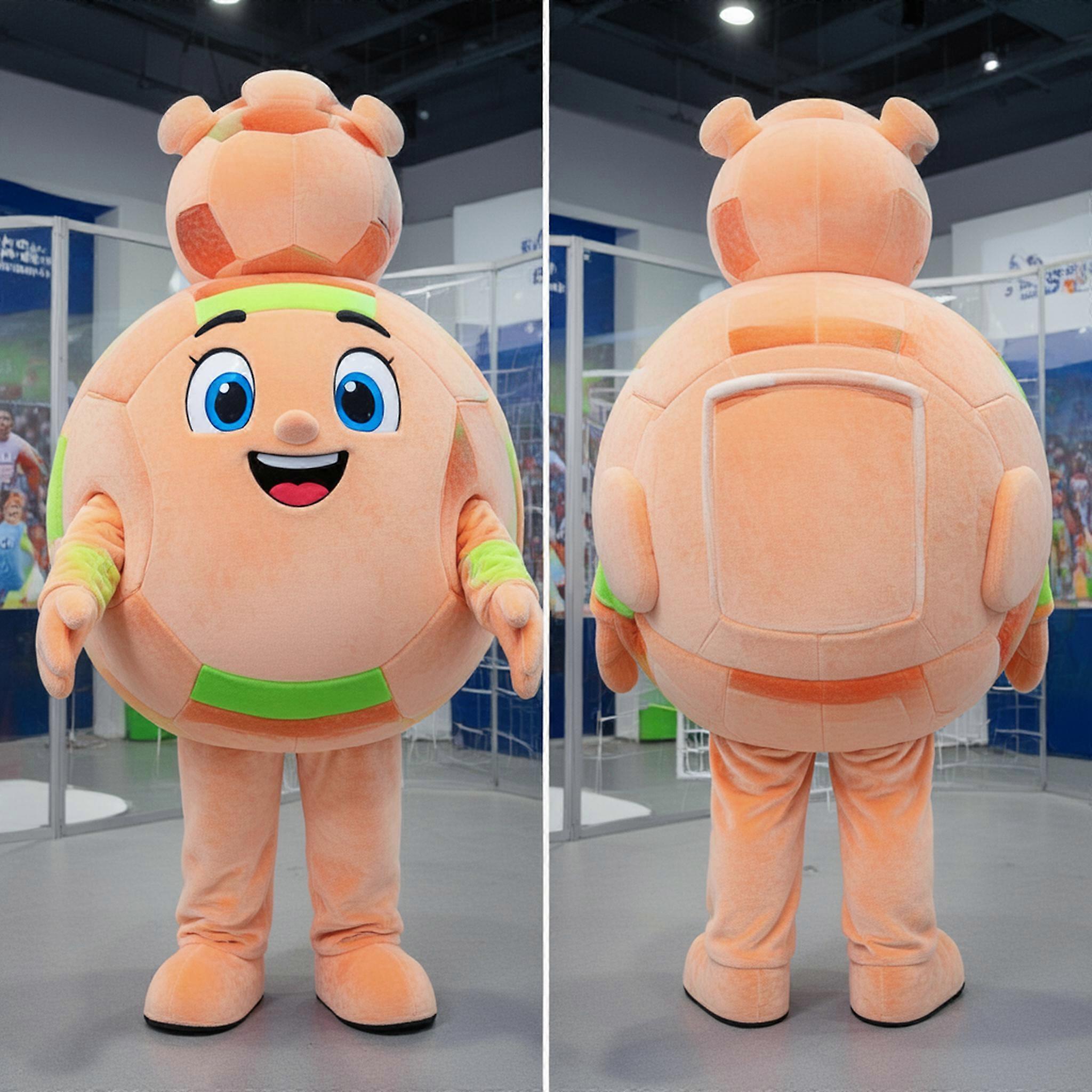 MASTICOT Peach Round Soccer Goal Mascot