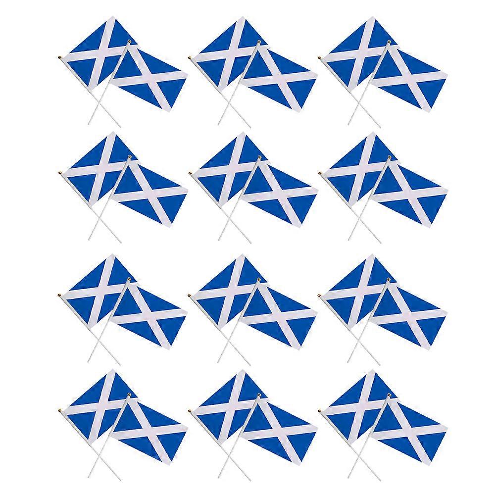 Scottish Flag Polyester Handheld Flags for Party 50Pcs Set