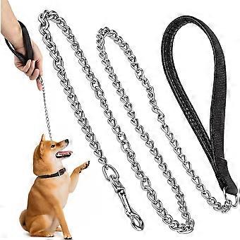 Dog Chain Lead 4FT/1.2m Heavy Duty Dog Lead Chew Proof Metal Pet Leash