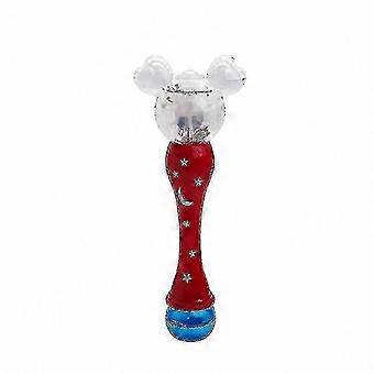 Musical Light-Up Bubble Wand with Nontoxic Bubbles Durable Fairy Stick for Kids Fun
