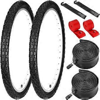 24x2.125 Tire Set - Inner & Outer Tube for Mountain Bike