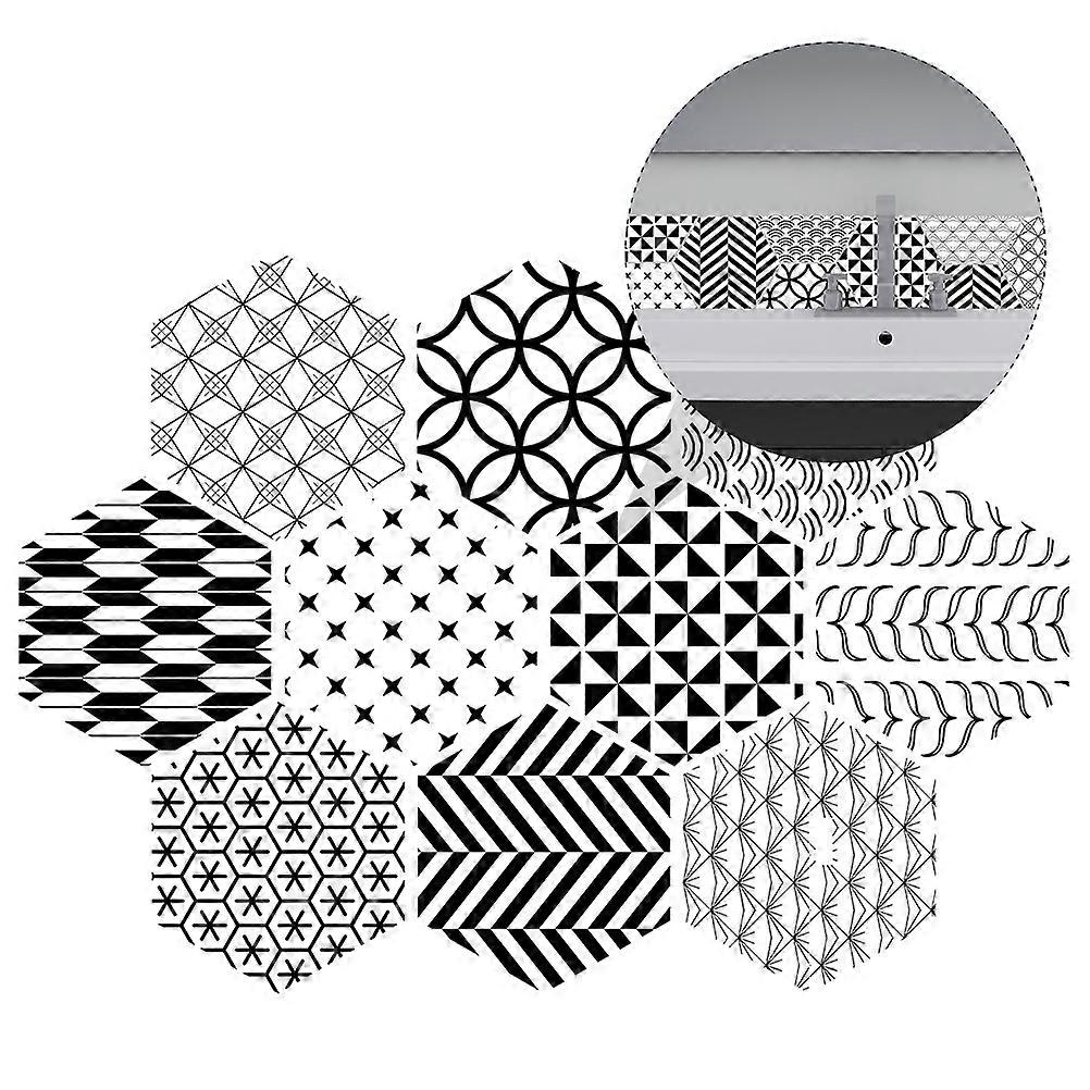 Antislip Floor Sticker Hexagonal Tile Paste for Bathroom Use 10Pcs Set