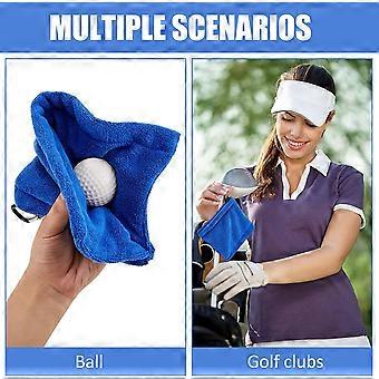Golf ball cleaning towel, microfiber brushed cleaning cloth, golf club cleaning towel, outdoor sports towel, blue1067