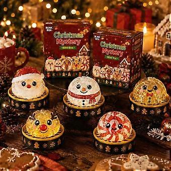 Stress Relief Sensory Santa Squishy Toy, Glitter Maltose-Filled Stretchy Fidget Squeeze Toy, Christmas Stocking Filler Gift
