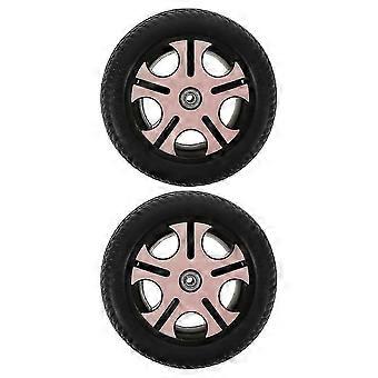 2pcs Kinder Dreirad Räder Kinderfahrrad Hinterachsrad Einfache Installation Scooter Räder Verschleißfeste rutschfeste Ersatzräder 0,8cm Lochdurchmesser