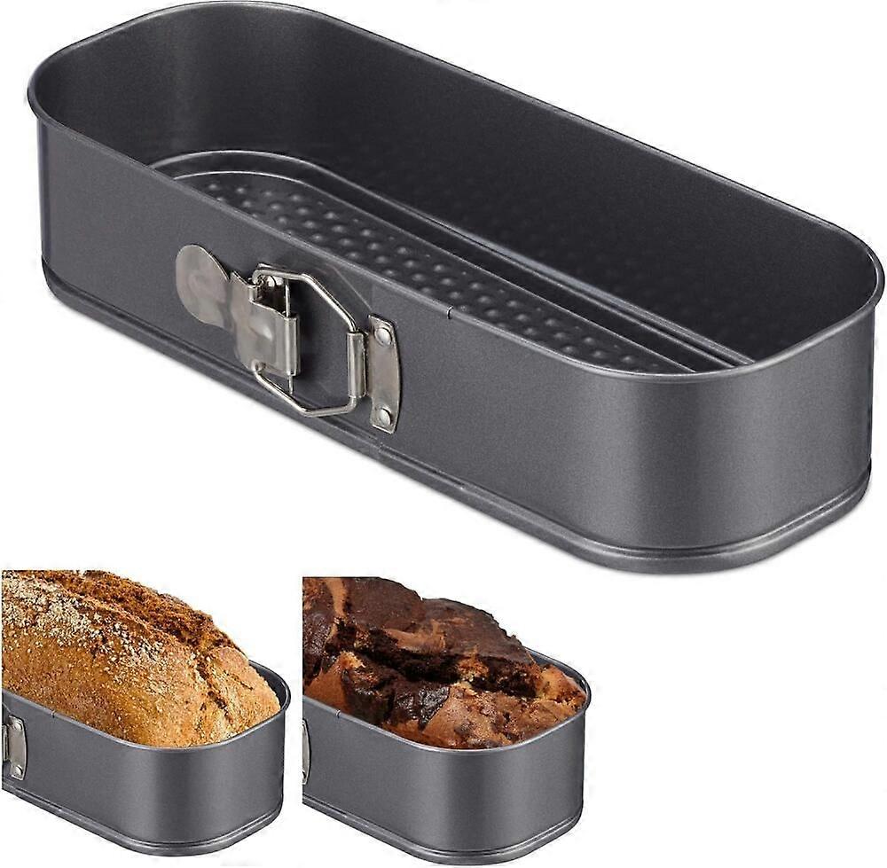 Anthracite rectangular springform pan, rectangular cake tin, removable, non-stick, 30.8 x 12 cm