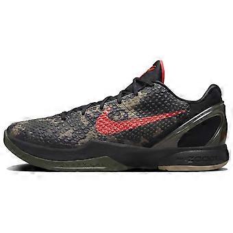 Nike Zoom Kobe 6 Protro "Italian Camo" lage basketbalschoenen, unisex, zwart, rood, FQ3546-001