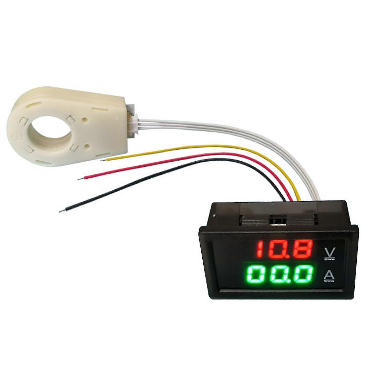 Digital Voltmeter Ammeter DC300V 50-400A Amp Voltage Current Meter Tester 3Bit Double LED Display Panel
