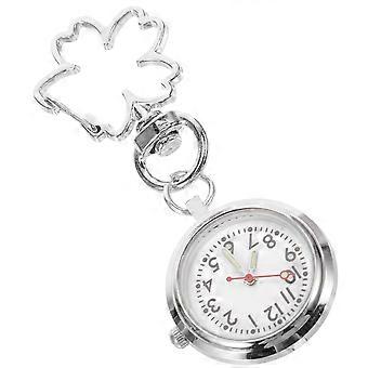 Portable Silver Pocket Watch Hanging Watch for Nurse Gift Use