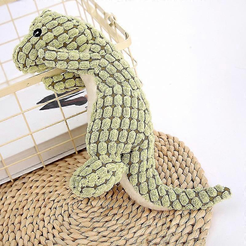 Green Squeaky Dino Chew Toy