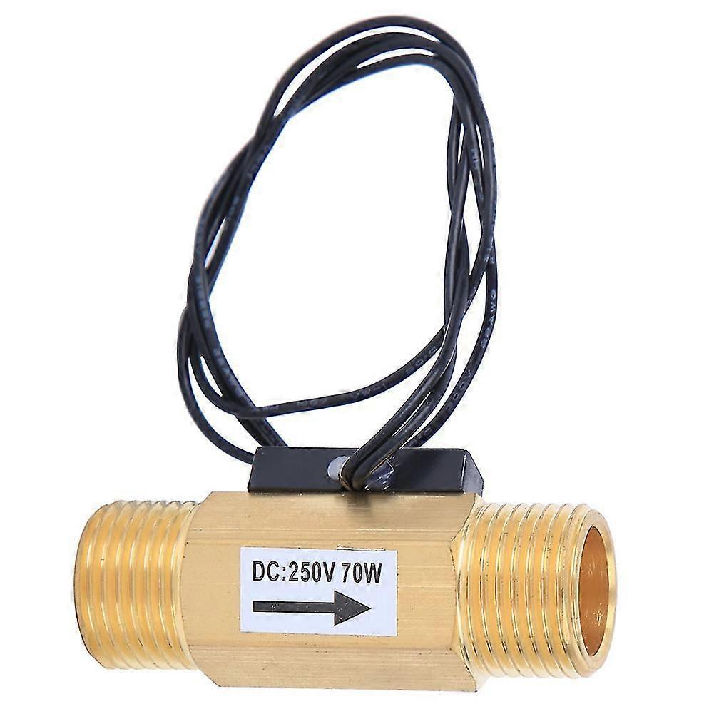 Water Flow Sensor Switch with 1/2-inch Interface Electromagnetic Flowmeter Industrial Accessory