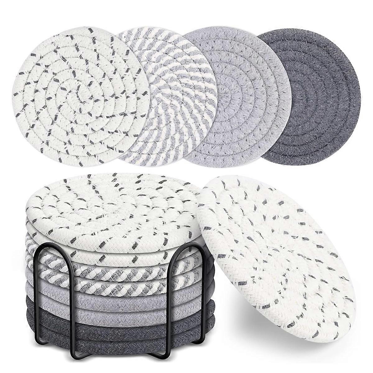 Boho Minimalist Absorbent Woven Coasters