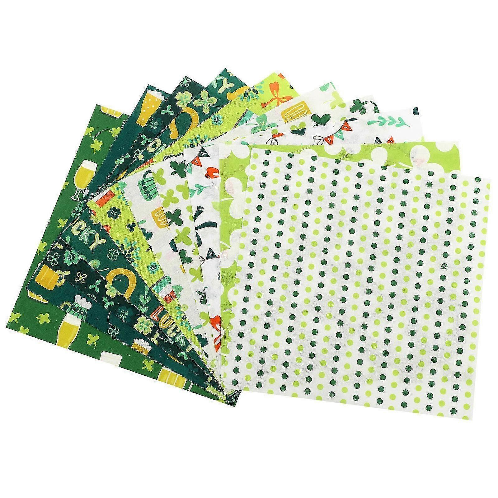 St. Patrick's Day Themed Fabric for Sewing 40 Sheets Patchwork_HP