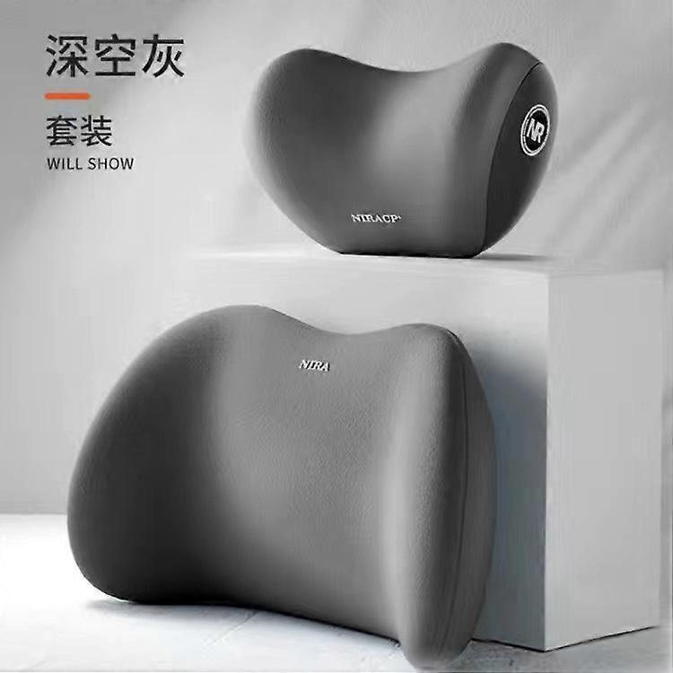Memory Foam Headrest Lumbar Support Ergonomic Driving